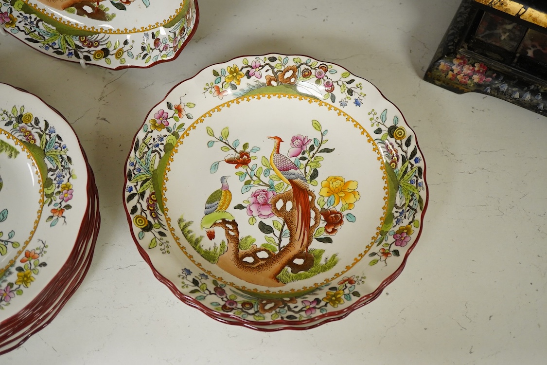 A Copeland Spode part dinner service, to include two oval dishes and two square dishes (16) oval dishes 29.5cm wide.